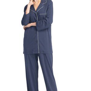 Fishers Finery Organic Cotton  Full Length Pajama Set Women's Large (14-16) NWOT